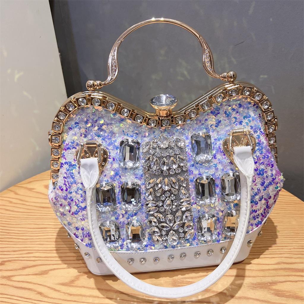 2025 New Fashion Trend Diamond Inlaid Single Shoulder Crossbody Bag Commuter Handbag