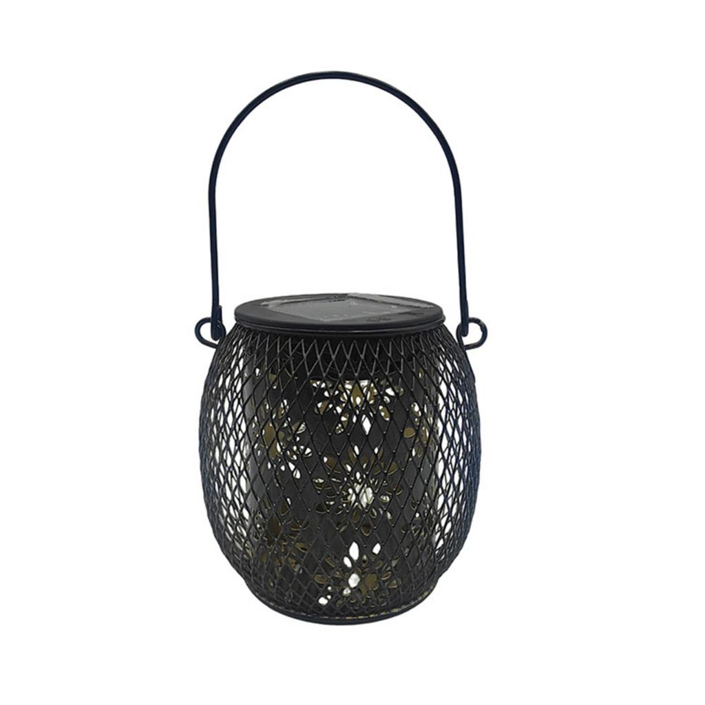 Metal Solar Garden Lantern Portable Hanging Outdoor Lantern for Patio Yard Camping Indoor Outdoor Ambient Lighting Decoration