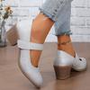 Szpiczaste Damskie Buty Mary Jane Urocze Casualowe Czółenka Do Chodzenia Wygodne Błyszczące Modne Grube Obcasy Buty Damskie
