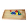 3x Montessori Wooden Sorting Tray Sand Box Cognitive Gift for 3
