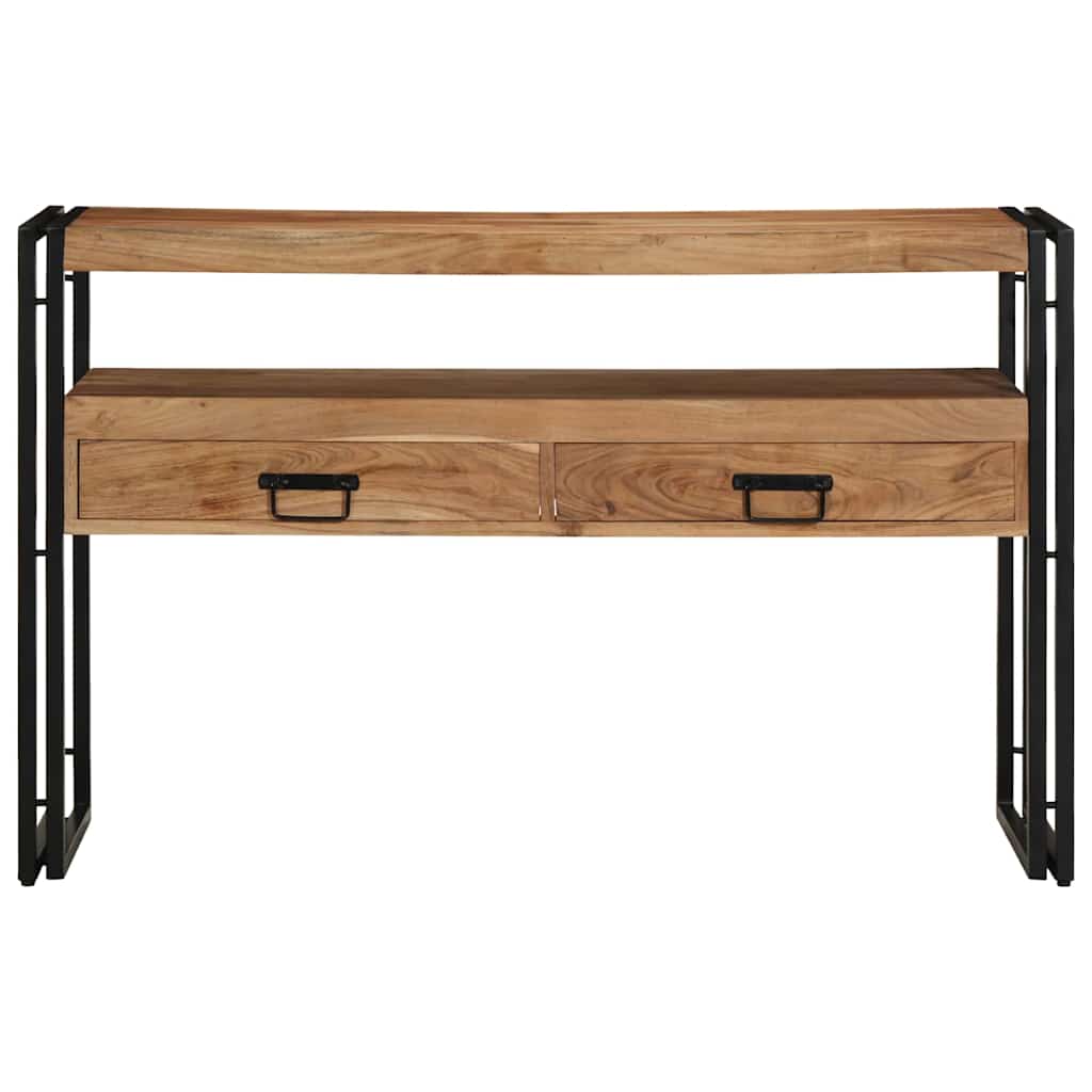 Console Table Brown 120 x 33 x 75 cm Solid Acacia Wood