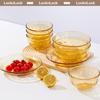 LocknLock Crystal Amber 8-Piece Glass Dinnerware Set