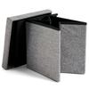 Folding fabric pouf DIEGO gray size L