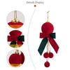 Pendant Christmas Bowknot Ball Pendant Velvet Bow Xmas Ornaments Christmas Hanging  Festival Party