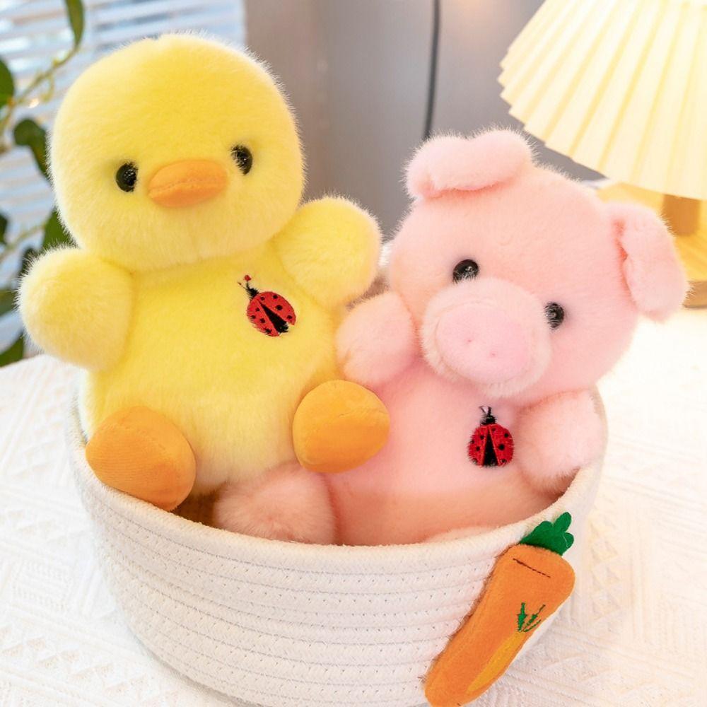 Pig Elephant Plush Toy Sitting Animals Penguin Plush Doll Cute Monkey Doll Clip  Kids Gifts