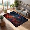 Tappeto in Flanella Stampato AC Milan Antiscivolo Morbido Poliestere Tappeto per Pavimento Tappetino Decorativo da Interno per Camera da Letto Soggiorno Divano Sala Giochi Decorazione Casa