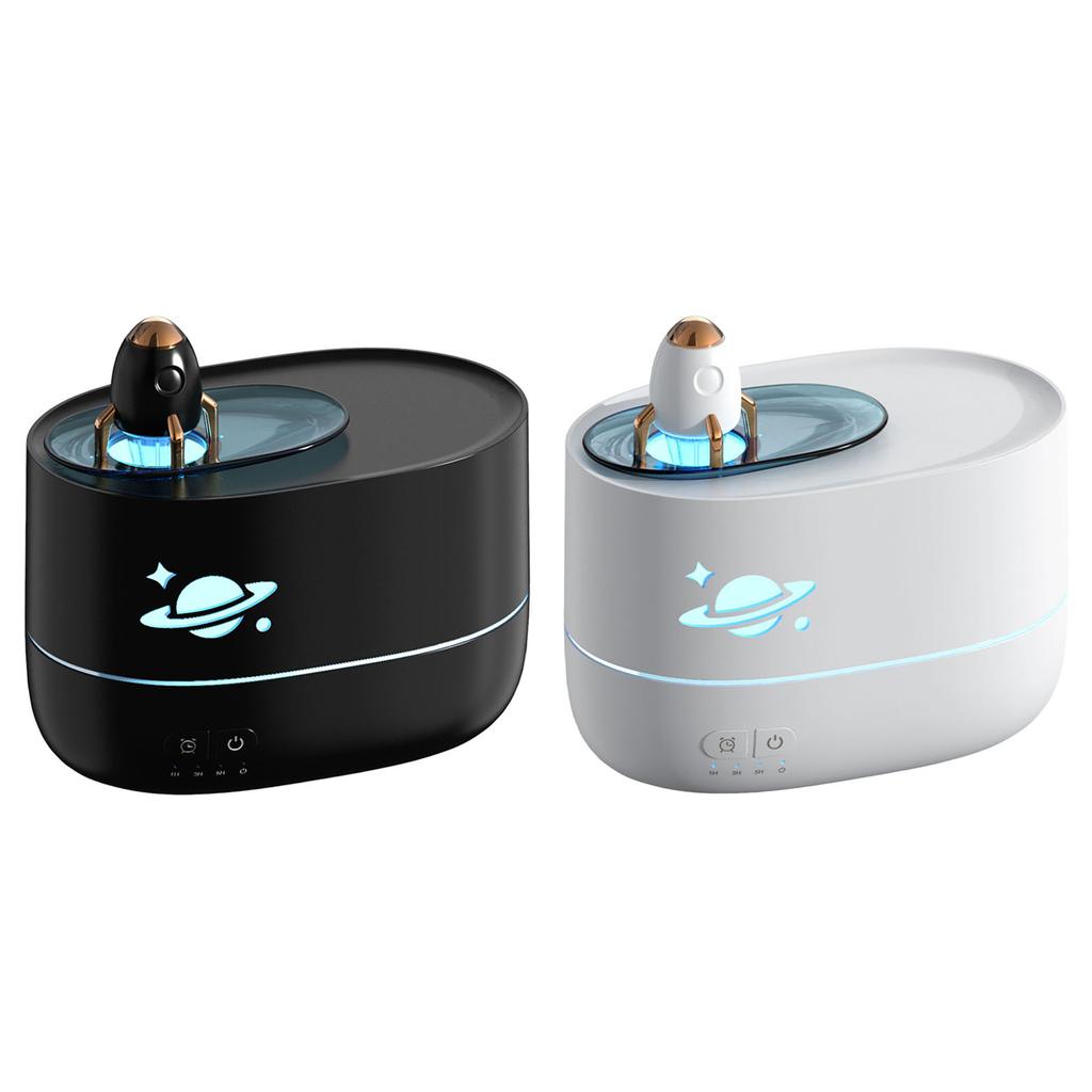 Essential Oil Diffuser with Rocket Night Light Flame Aroma Air Humidifier Aromatherapy Machine for Bedroom Home Office Yoga