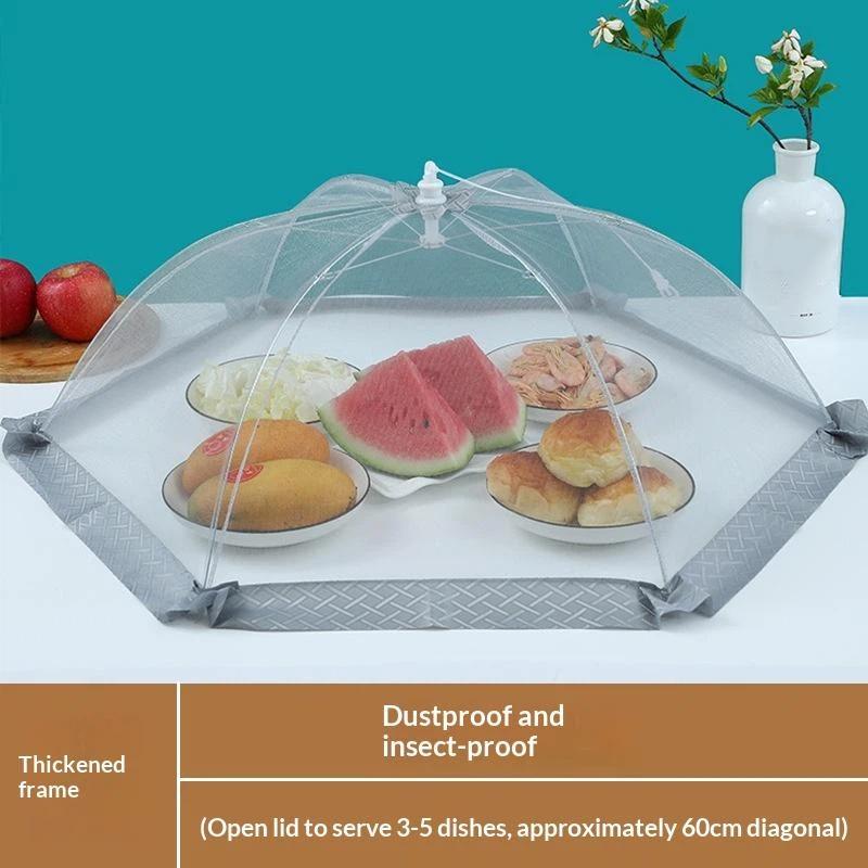 Food Cover Umbrella Table Dishes Mesh Cover Foldable Breathable Anti-Fly Food Net Tent
