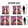2PCS Pink Sunset Blue Sparrow Love Curtains   Sunset Romantic Valentine's Day Style   Bedroom Living Room   Pull up Pocket Style