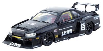 Speedmaster Japan TARMACWORKS Scale Super Silhouette SKYLINE Black Finished Model 1/43 LB-ER34 T43-021-BK