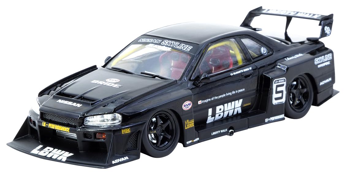 

Speedmaster Japan TARMACWORKS Super Silhouette SKYLINE Черный 1/43 LB-ER34 (Готовая модель) T43-021-BK
