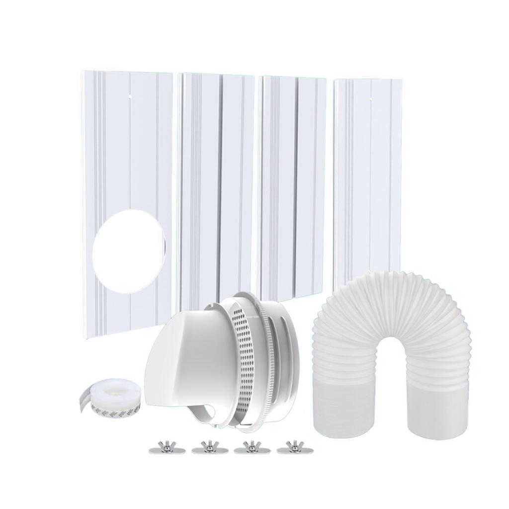 Portable Air Conditioner Window Kit Practical Replace PVC Seal Plates with 15cm Hose