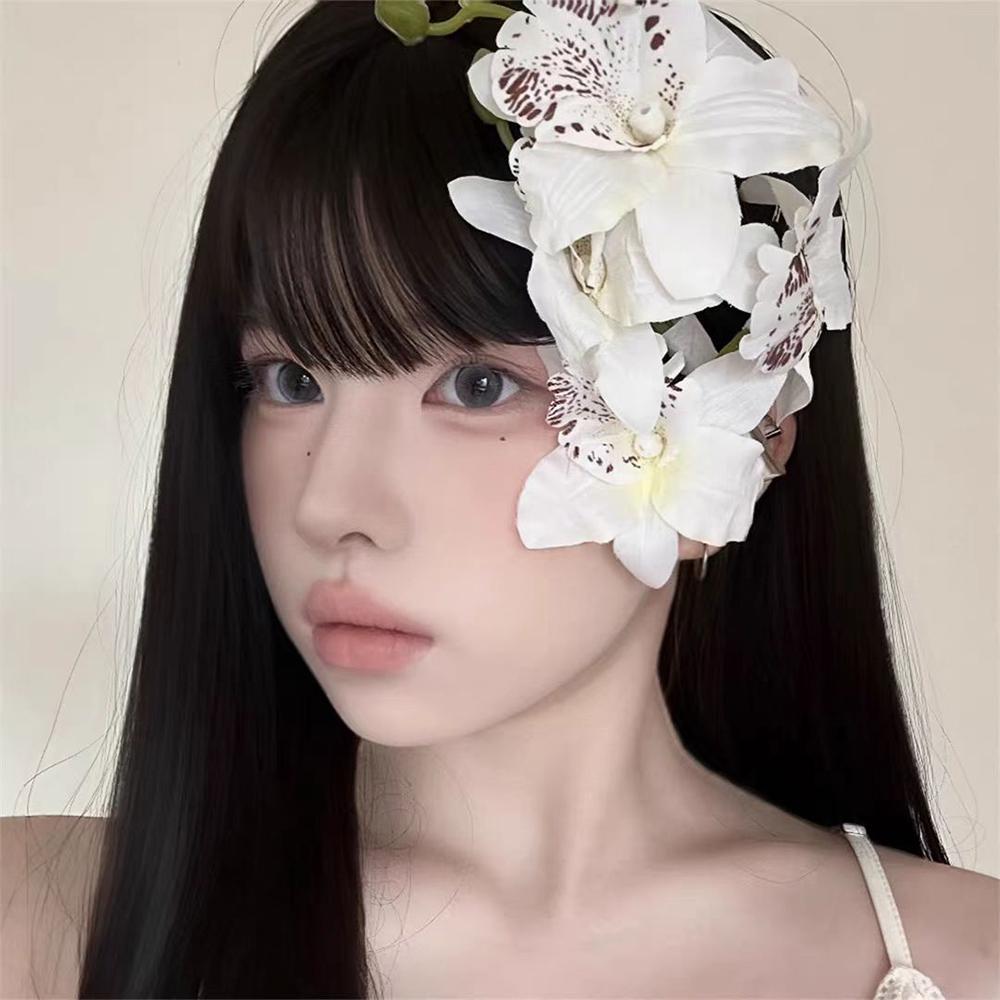 Orchid Flower Fairy Hairpins Artificial Flowers Spring Summer Hair Clips Wedding Party Photography Hair Accessories