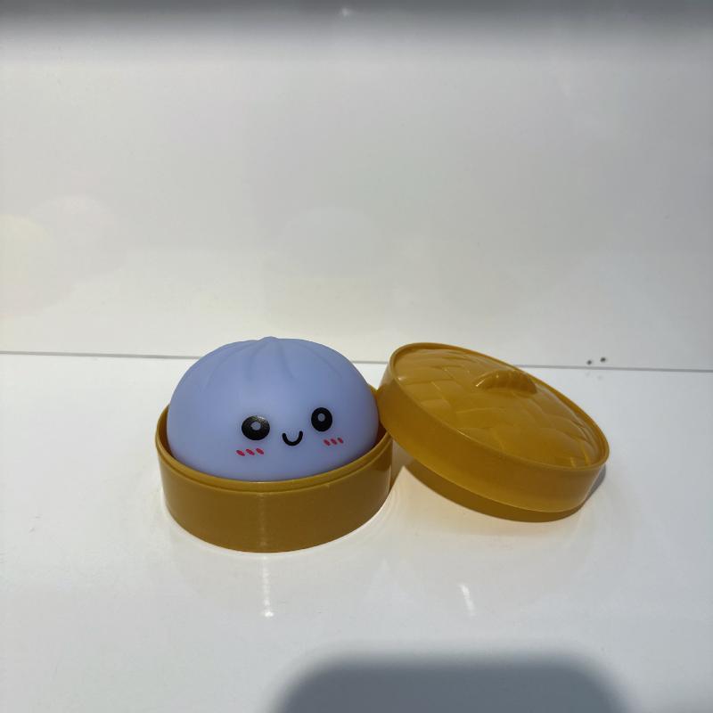 Creative Cute Dumpling Led Night Light Pressable Stress Relief Toy, Children'S Bedroom Bedside Lamp Gift