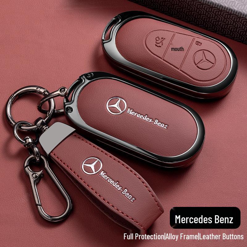 Premium Key Case for Mercedes-Benz E300L: Fits E-Class, C-Class, C260L, C200L, A200L, GLC300L