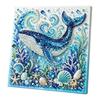 Easy Faux Pearl Crafting Project Ocean Painting Kit, Marine Life 3D Art DIY Beginner Friendly Kit Sea Turtle Fish Picture Craft Set for Adults,