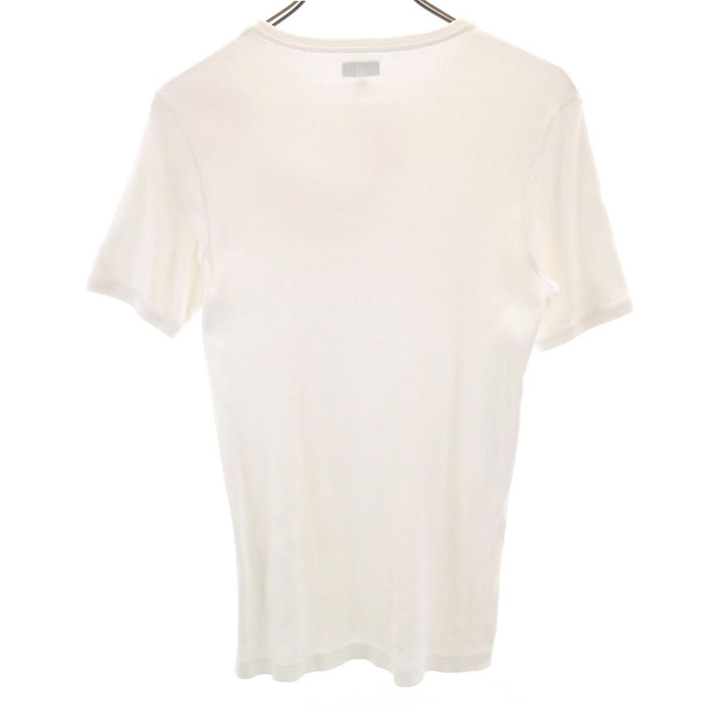 Armani Jeans Short Sleeve Rib T-shirt L White Women Used