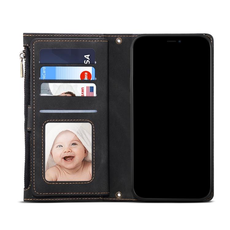 For Motorola Moto G30 Retro Frosted Horizontal Flip Leather Case with Holder & Card Slot & Wallet & Zipper Pocket & Lanyard