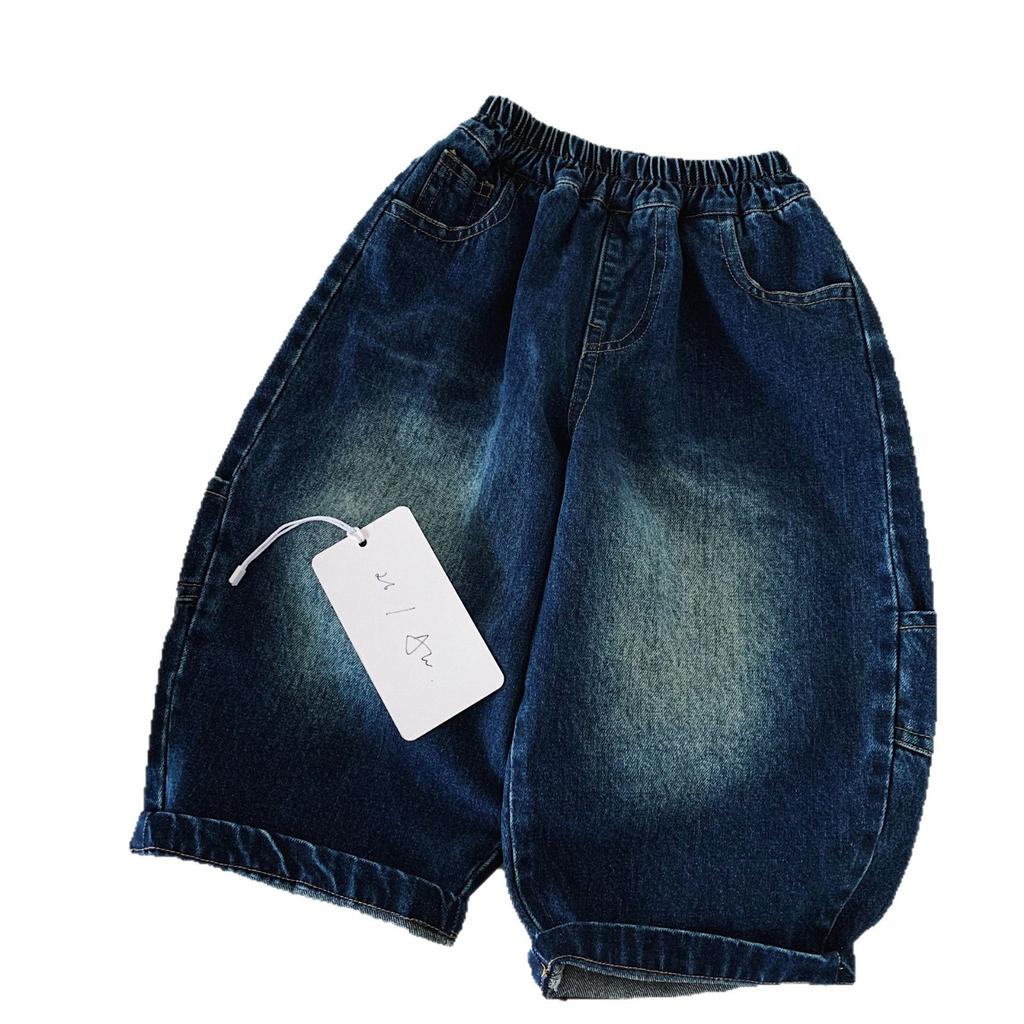 Boys' Jeans Autumn New Children'S Foreign Loose Trousers Medium And Children'S Solid Color Pants