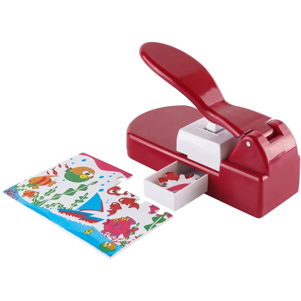 1PC Creative Jigsaw Puzzle Maker Machine Embossing Flower Punch DIY Handmade Tool