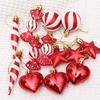 Exquisite Baumschmuck-Süßigkeiten-Lutscher-Schmuck Elegante Heimdekoration Rot-Silber-Schmuck für festliche Anlässe