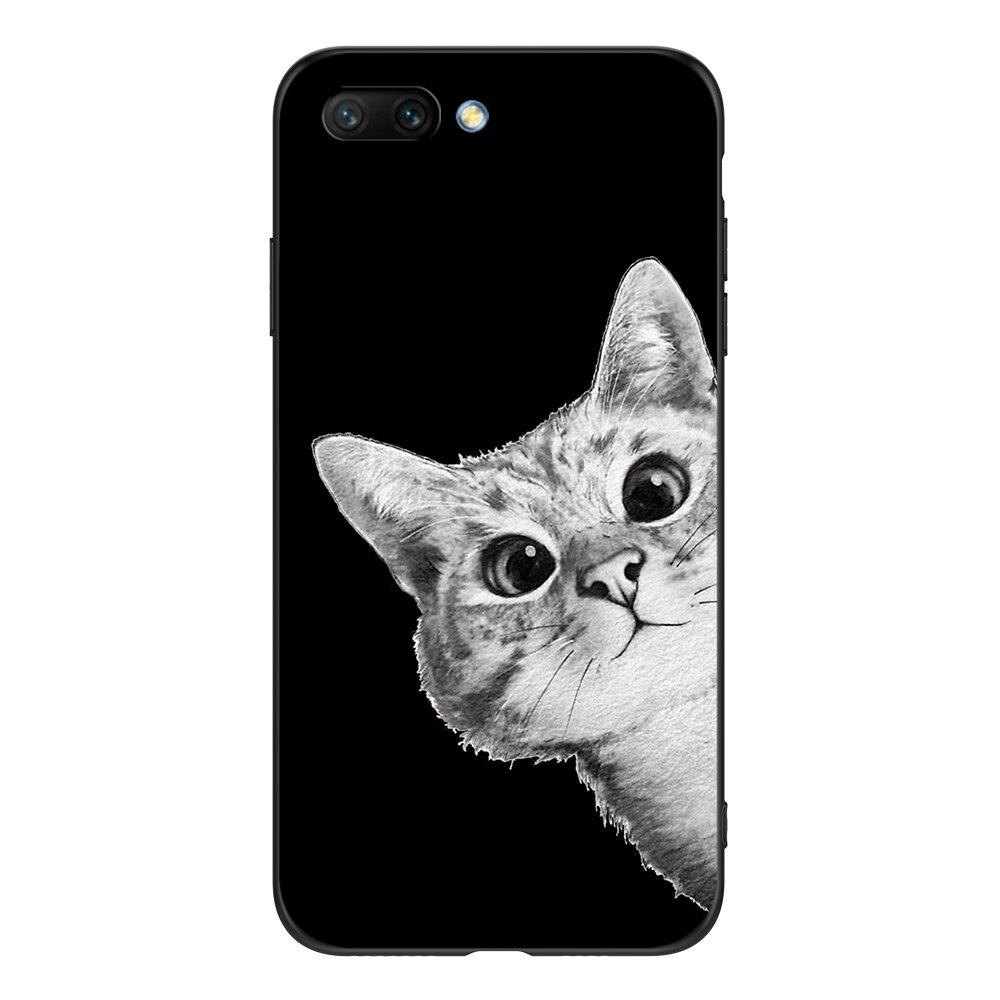 For Honor 10 Case Soft Silicon Phone Back Cover for Huawei Honor 10 Case Etui Coque Black Tpu Case Lion Wolf Tiger Dragon