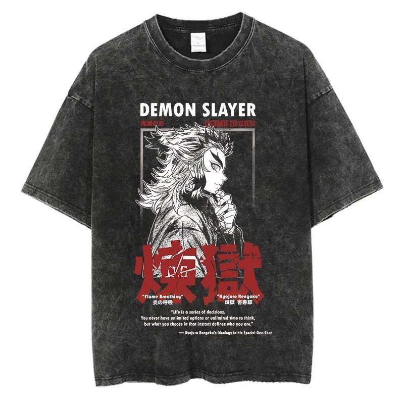 Demon Slayer Rengoku Kyoujurou Anime Manga T-Shirt Tee Undershirt Cotton 2XL