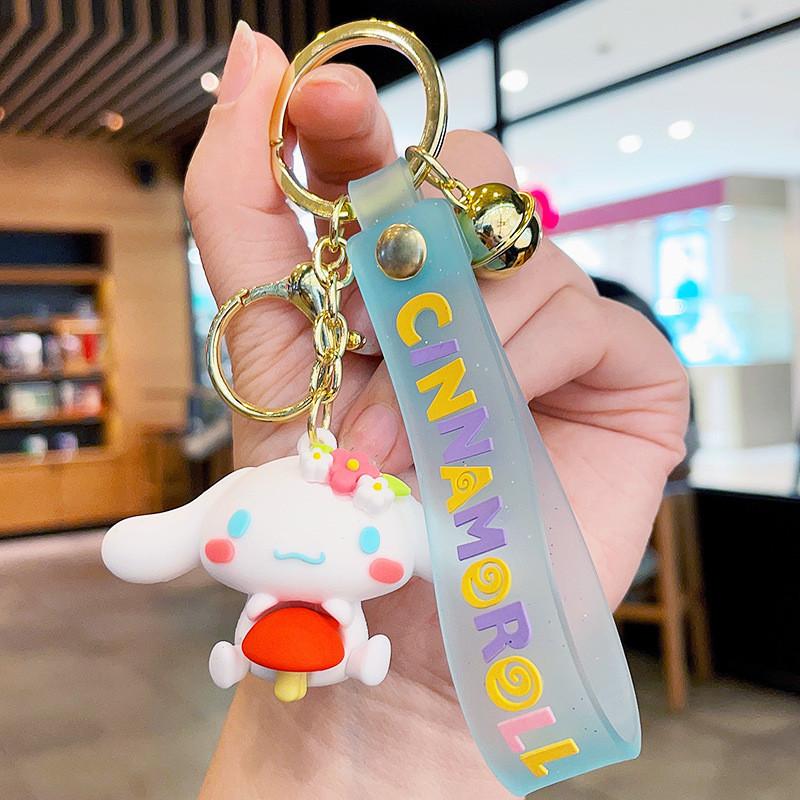 Adorable Silicone Keychain With Cute Dinosaur Cartoon Design For Bags And Keys