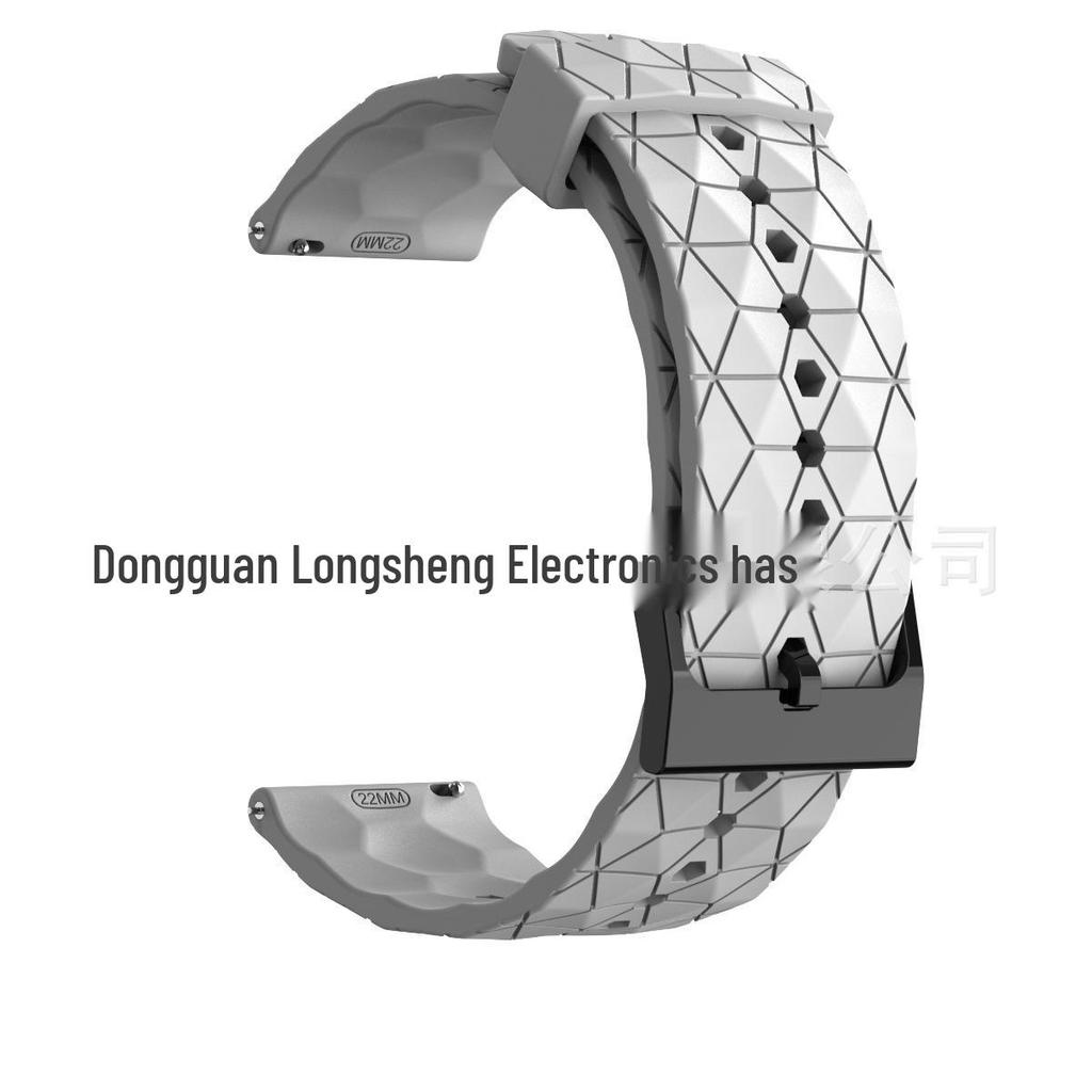 Football Pattern Universal Silicone Strap for Samsung Watch5, Huawei Watch GT, Garmin, Polar (20/22mm)