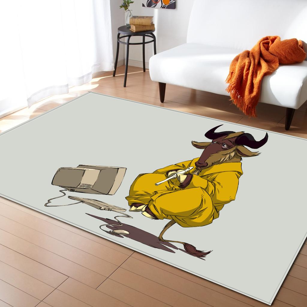 Animal And Plant Living Room Carpet Bedroom Dining Room Floor Mat Pattern Size