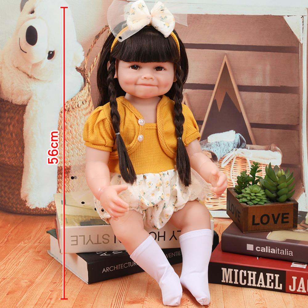 56Cm Reborn Simulation Barbie Gift Doll Baby Soft Gel Girl Toy Set Children's Doll