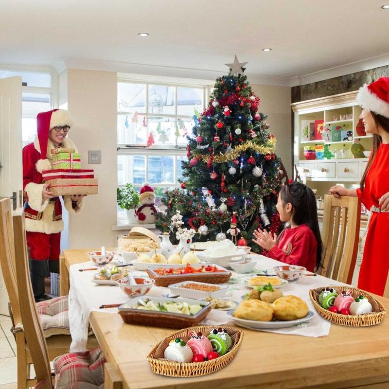 Convenient Fruit Plate Imitation Rattans Leaf Shaped Vegetable Tray Snacks Dish Multipurpose Basket for Everyday Use