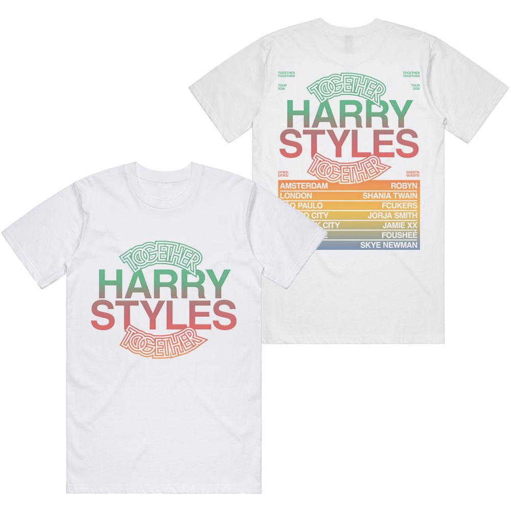 HarryStyles Together, Together Tour 2026 Tees 100%Cotton Summer Short Sleeve Unisex T-shirt Singer Graphic Printing Tshirts Men Tops Funny Shirts