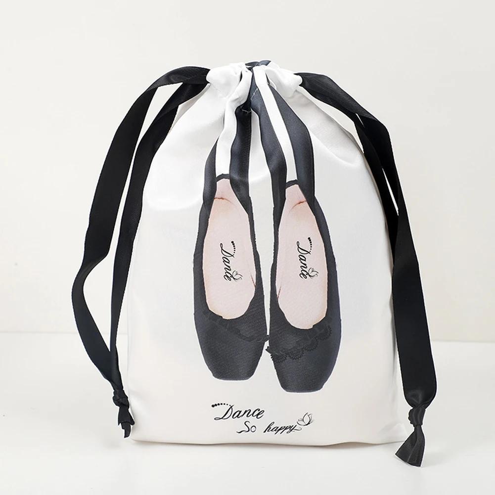1Pc 18x28cm 4color Dance Shoe Storage Bag Satin Drawstring Pouch Ballet Pointe Shoe Dustproof Pouch Ballet Organizer Package