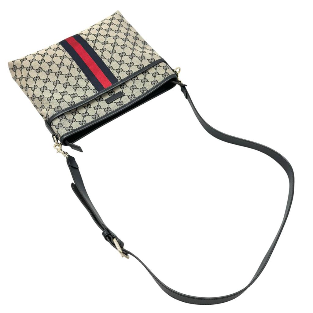 Gucci Sherry Line 388926 Shoulder Bag Beige Women Used