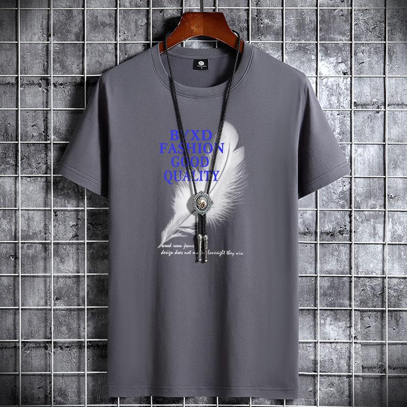 

Лето 2025 года, мужская свободная футболка с коротким рукавом 4XL