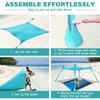 Outdoor Beach Sun Shade Portable UV Protection Family Camping Beach Tent Canopy with Storage Bag for Beach Camping Party Picnic