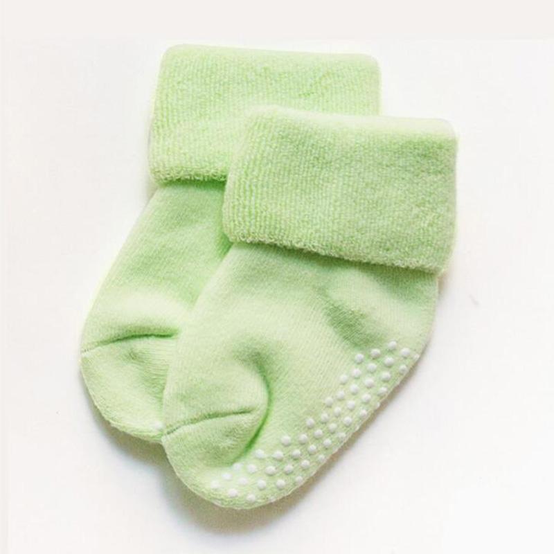 2 Paar Neue dicke Baby-Kleinkind-Socken für Herbst und Winter Baumwolle rutschfest Baby-Boden-Fußsocken