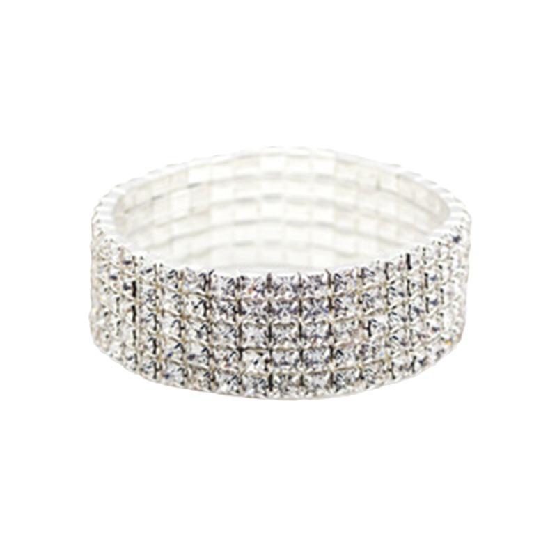 S061 Yiwu, Fashionable Super Flash Full Diamond Single Row Elastic Bracelet Bracelet Bracelet Jewelry
