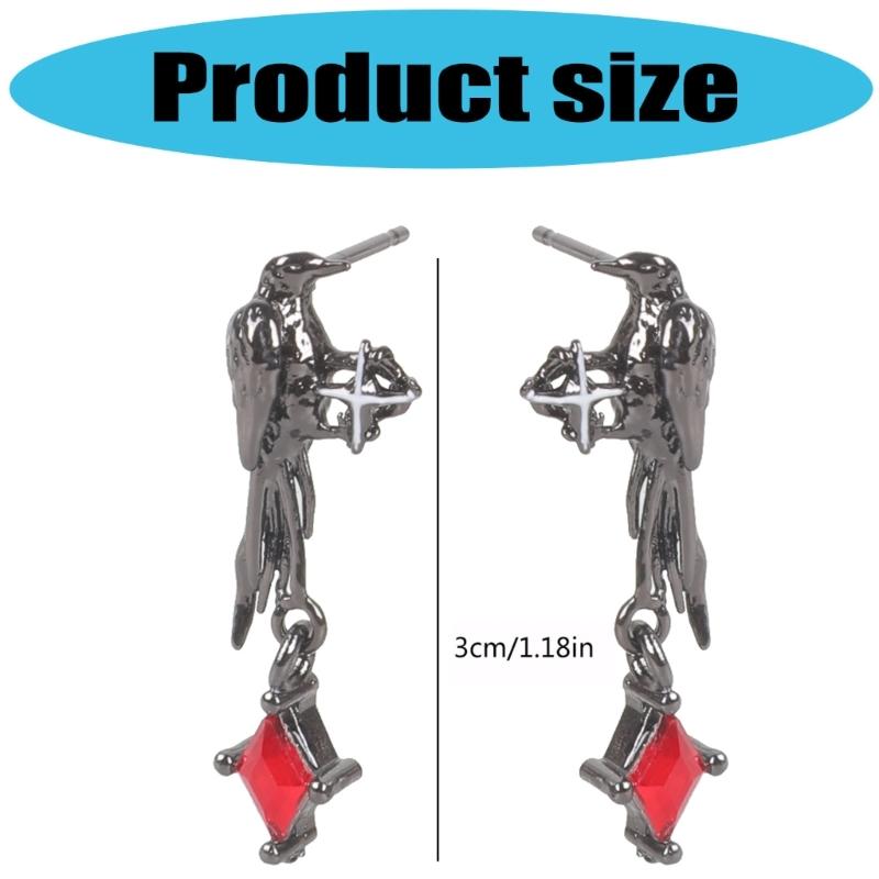 Nervous Black Crow Ear Clip Not Punctured Thin Casual Fit Untarnished Alternative Gristle Addition