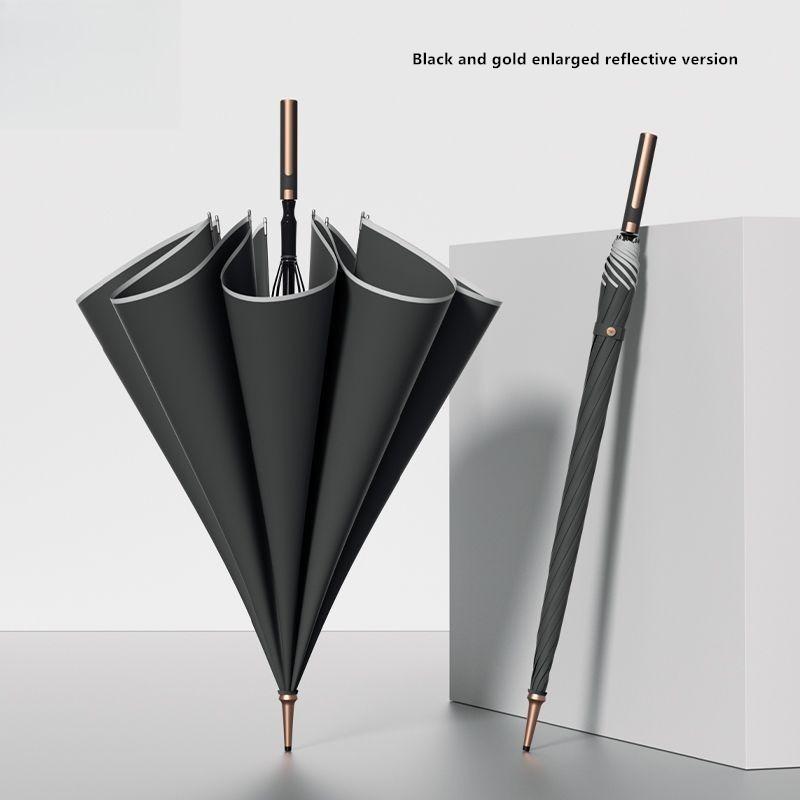 Light Luxury Long-handled Handle Umbrella Enlarged Reinforced Thickened Sturdy Wind-resistant Straight Handle Business Umbrella