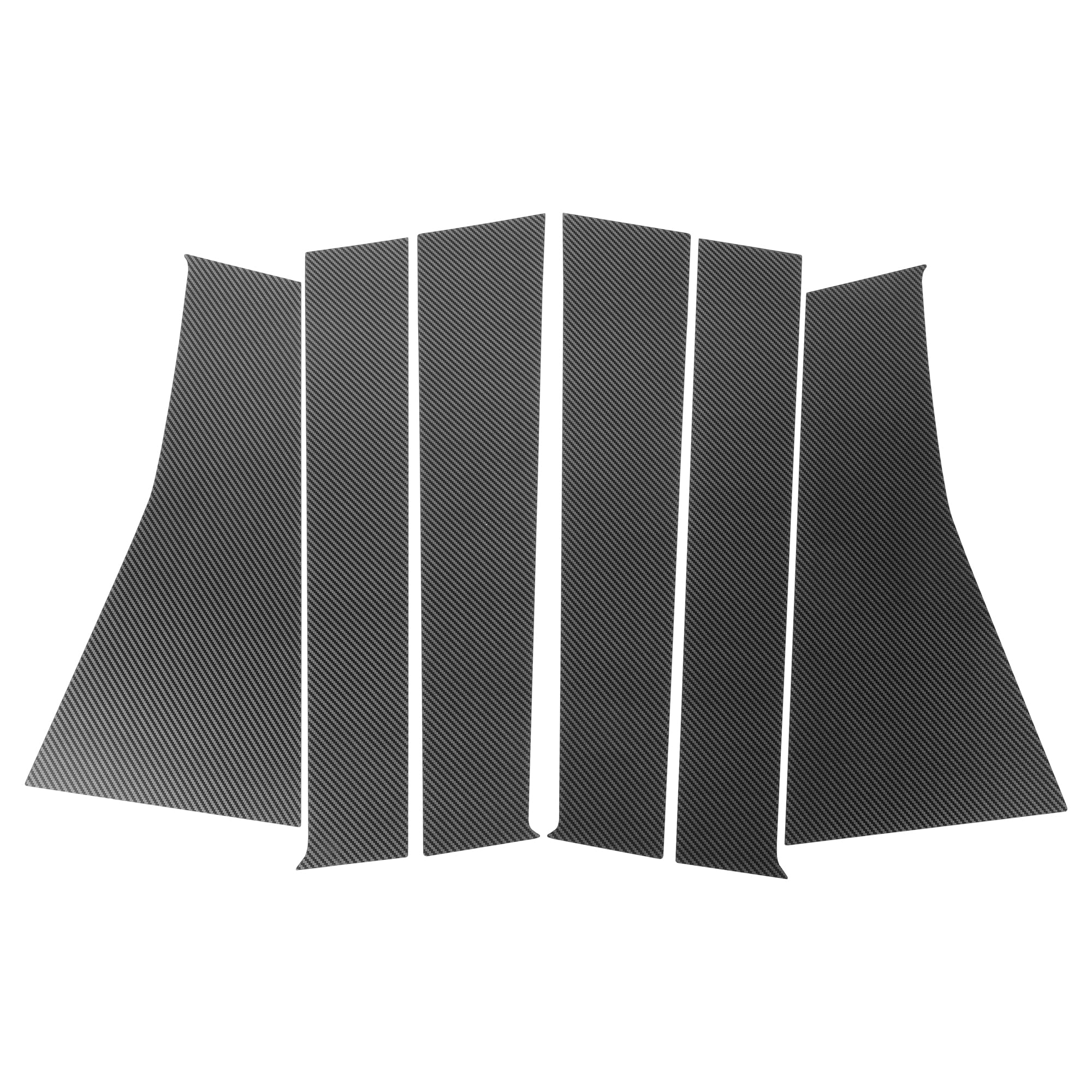 

ABSOPRO Наклейки на стойки дверей и окон, накладки на внешние стойки дверей для Mitsubishi Pajero, узор под карбоновое волокно, черные, защита от царапин