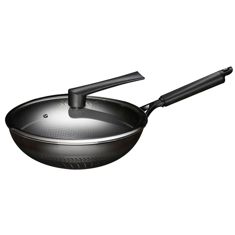 DStt 32CM Honeycomb Stainless Steel Wok