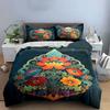 Colorful floral mandala pattern. Bedding sets Duvet cover sets Duvet covers Pillowcases(1 * Duvet Cover 2 * Pillowcases without duvet insert)