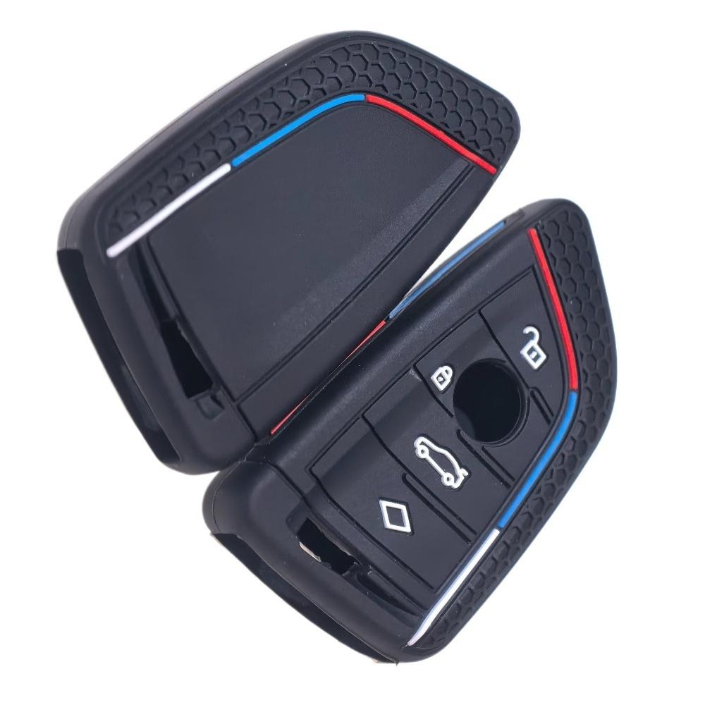 Siliconen Afstandsbediening Auto Sleutelhoes Sleutelhanger Sleuteletui Voor Bmw X1 X3 X4 X5 X6 Serie 1 2 3 5 7 G20 G02 G05 G31 G23 F34 F15 F40 Ix3