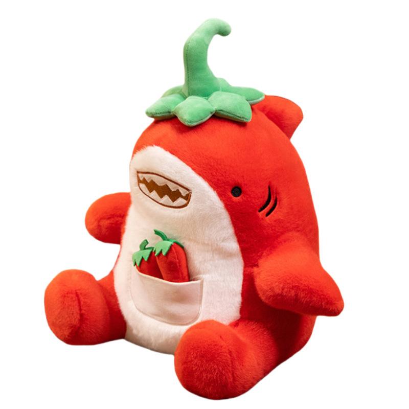 Creative Red Pepper Shark Doll Plush Toy Aquarium Shark Doll Children Accompany Soothing Doll