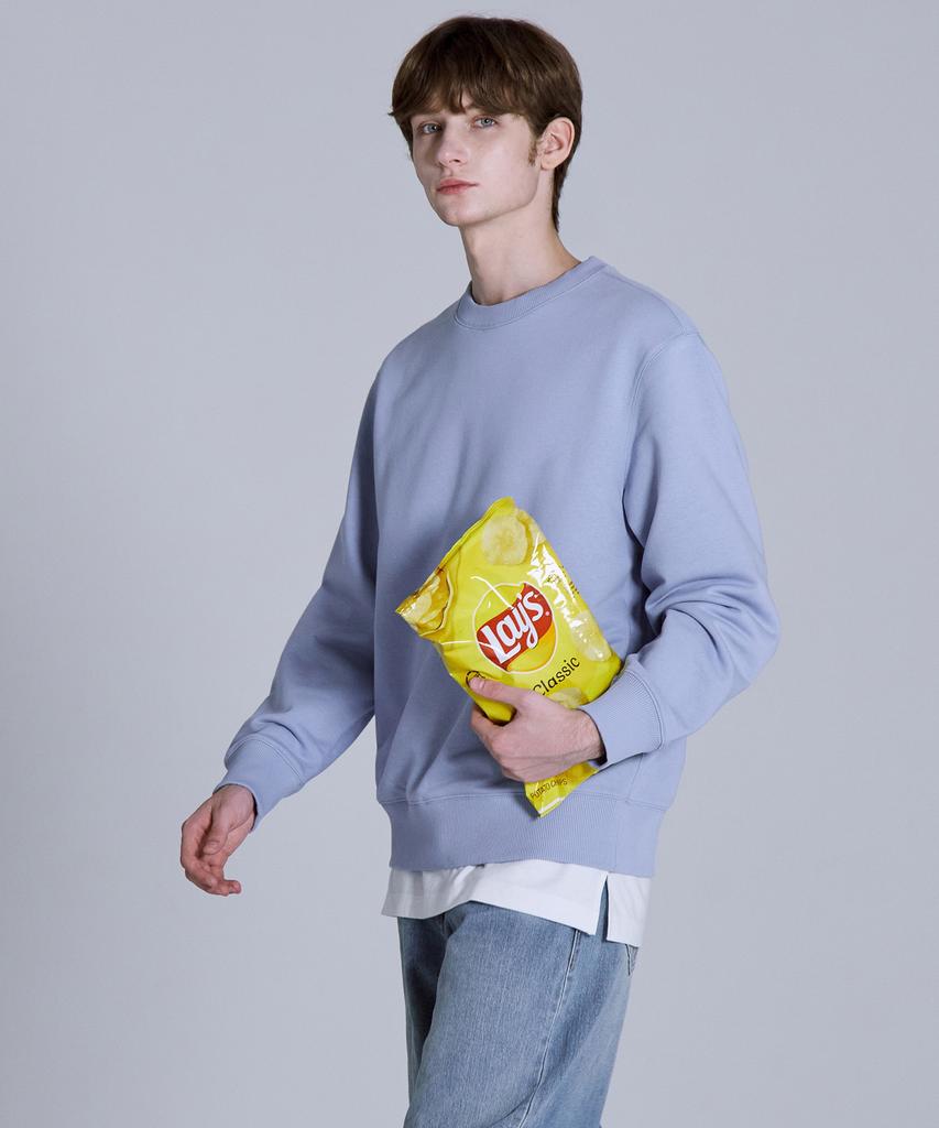 BASIC HOUSE Cp Sweatshirt Blue Lyts0104 (Type A)