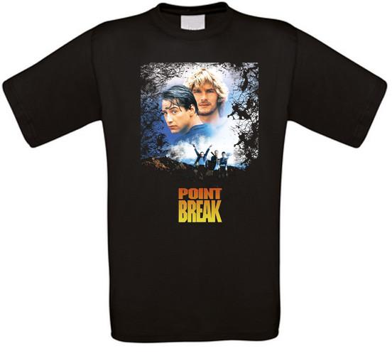 Point Break Dangerous Surf Keanu Swayze Cult Movie T-Shirt All Sizes XXXL