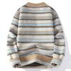 Fashionable Versatile Thickened Warm Men's Shirt Knit Sweater Round Neck High Quality Fabric Fashionable Versatile Sweater