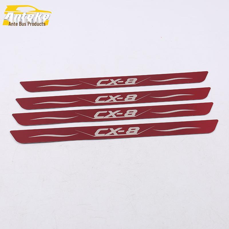 19 CX8 Sill & Bumper Trim Stickers: Bright Strips & Trunk Plate Modification Accessories